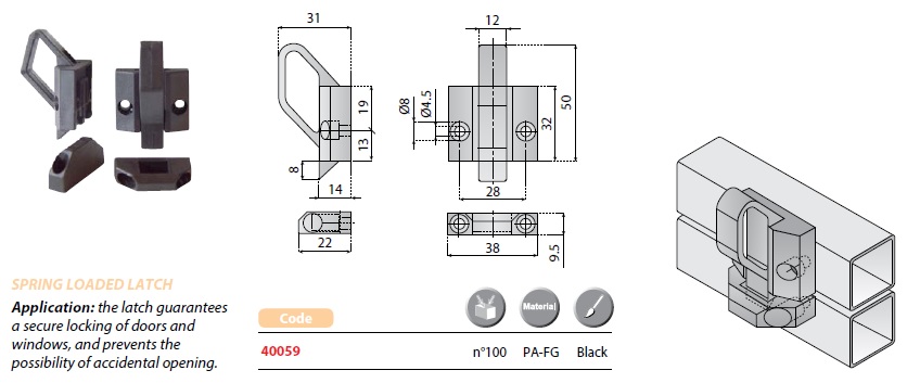 SYSTEM PLAST - Spring Loaded Latch 1