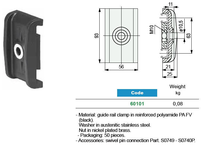 MARBETT - Double Guide Rail Clamp 1