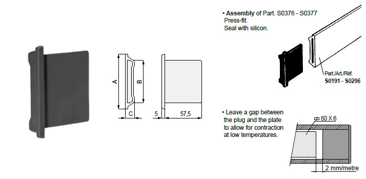 MARBETT - RAIL GUDE END PLUG 1